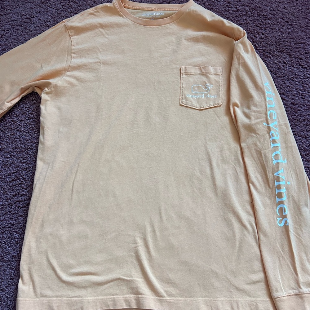 Vineyard Vines Light Peach Long Sleeve Tee